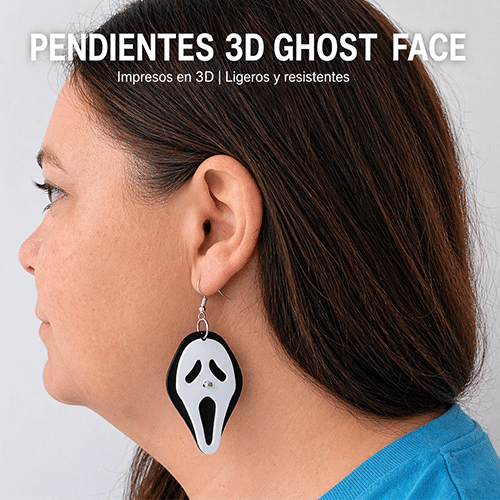 Pendientes Ghost Face Halloween 3D