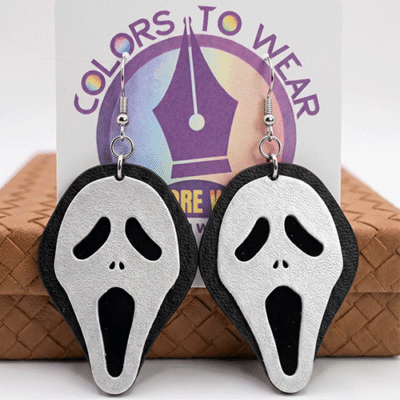 Pendientes Ghost Face Halloween 3D